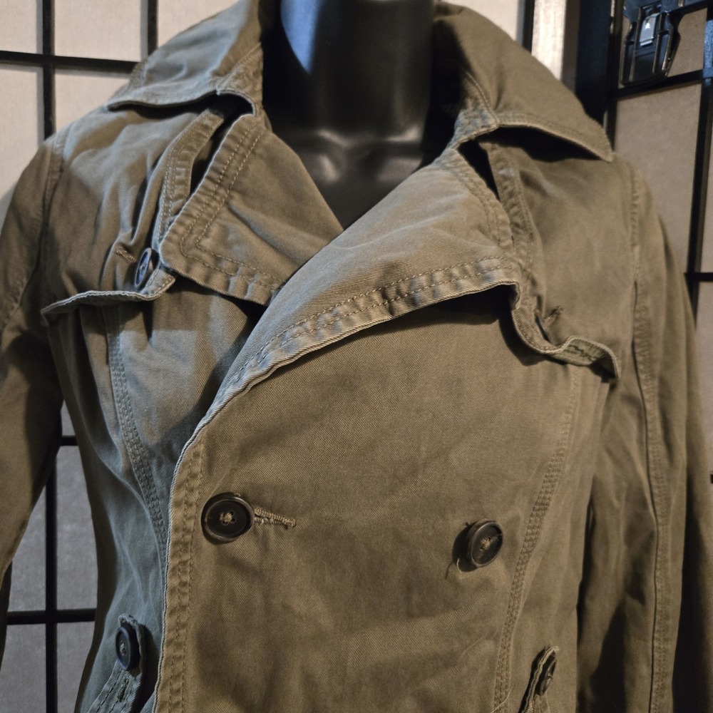 Women's American Eagle Olive Green Jacket Size XXSmall 100% COTTON! - Picture 2 of 13